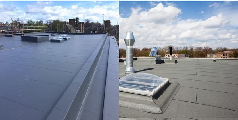 Flat PVC roof